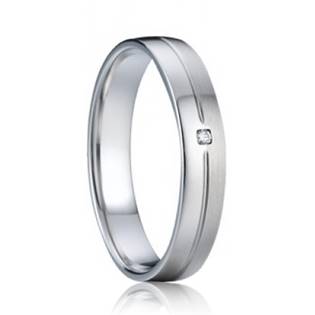 AN1030 Dámský stříbrný snubní prsten se zirkonem