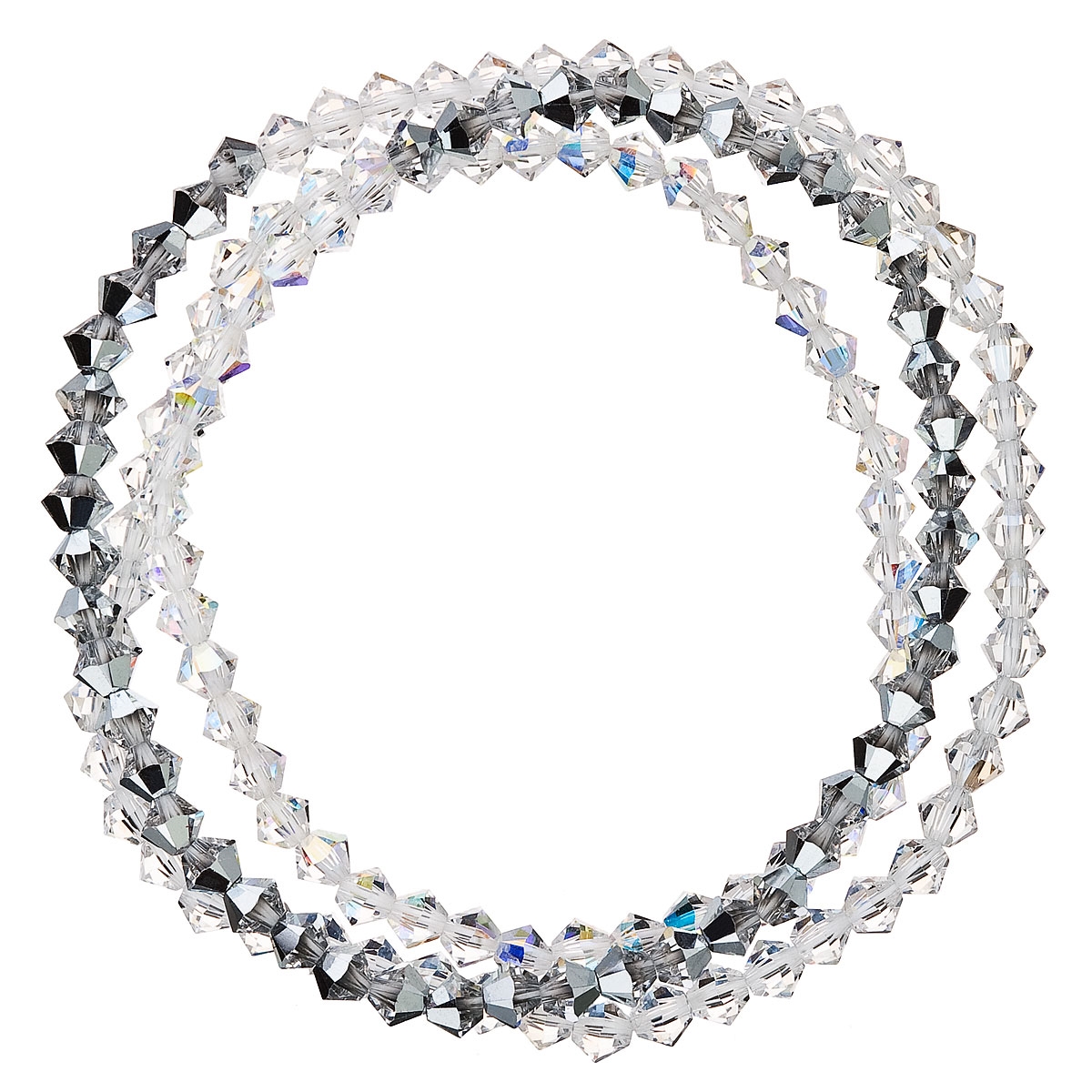 Náramok s korálkami Crystals from Swarovski ® Grey