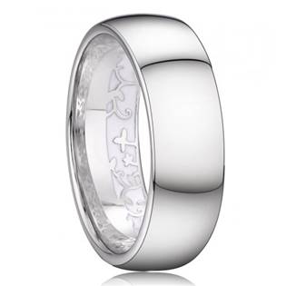 AN1037 Pánský stříbrný snubní prsten šíře 7 mm