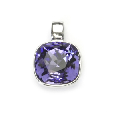 Strieborný prívesok s kameňom Crystals from SWAROVSKI®, farba: TANZANITE