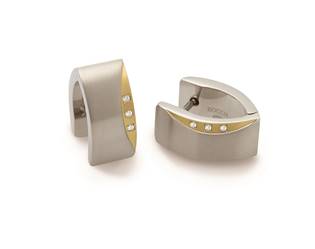 BOCCIA® Titanové zlacené náušnice s diamanty 05002-04 - 05002-04