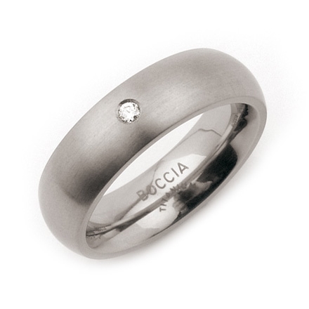 Dámsky titánový snubný prsteň BOCCIA® s diamantom 0102-06