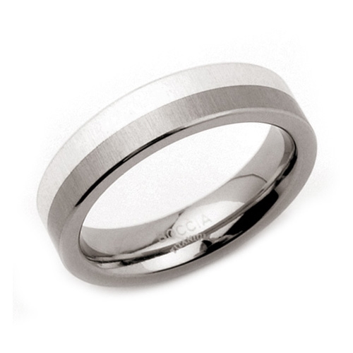 Titánový prsteň so striebrom BOCCIA® 0115-01