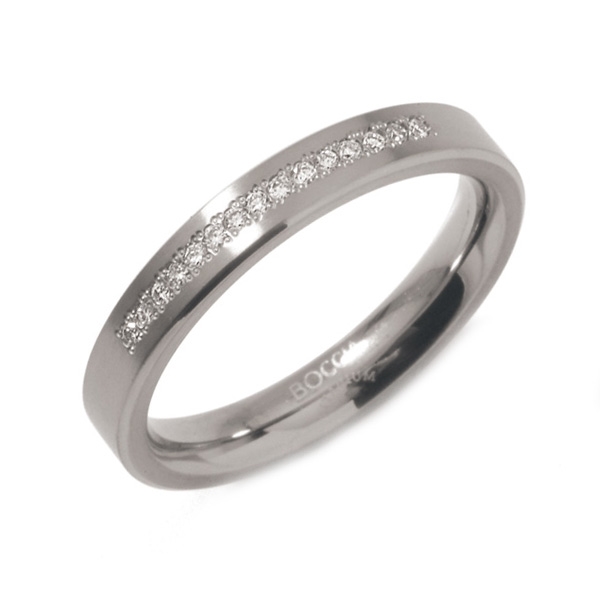 Titánový prsteň BOCCIA® s diamantmi 0120-04