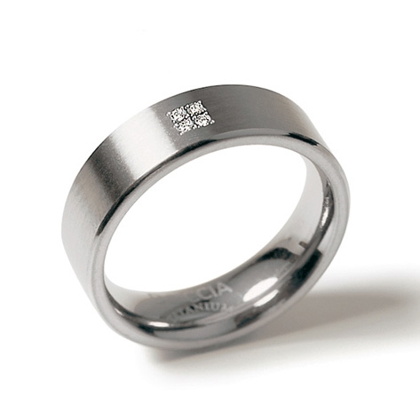 Dámsky titánový snubný prsteň s diamantmi BOCCIA® 0101-12