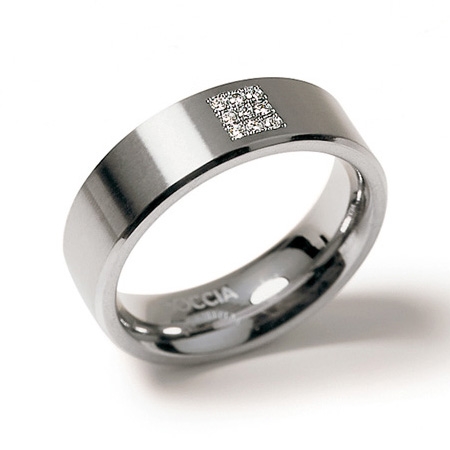 Dámsky titánový snubný prsteň s diamantmi BOCCIA® 0101-13