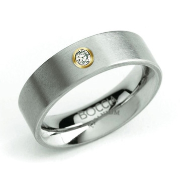 Titánový snubný prsteň BOCCIA® s diamantom 0101-24