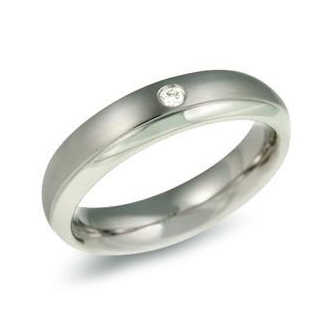 Dámsky titánový snubný prsteň BOCCIA® s diamantom 0130-11