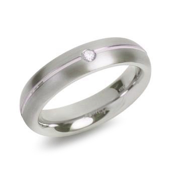 Dámsky titánový snubný prsteň BOCCIA® s diamantom 0130-05