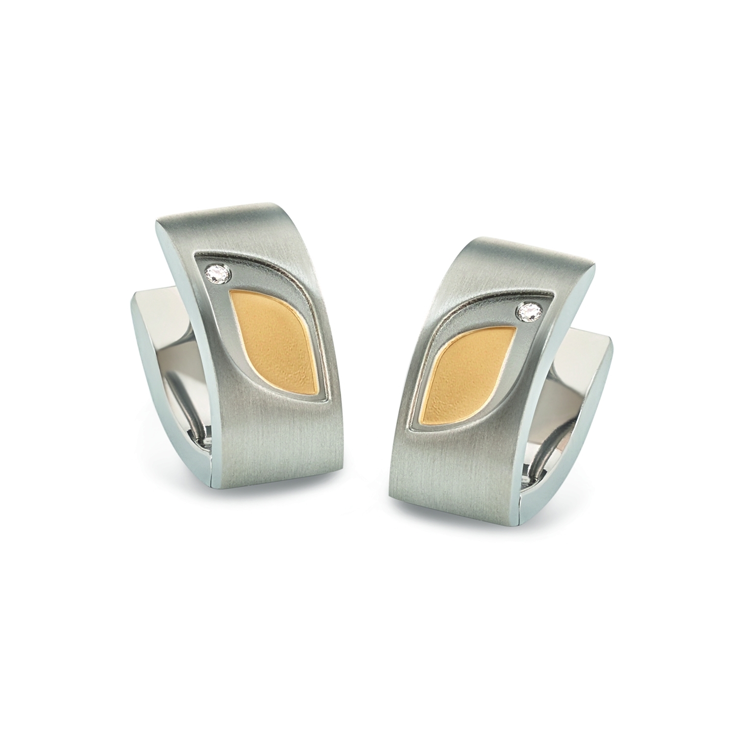 Titánové náušnice s diamantmi BOCCIA® 5009-03