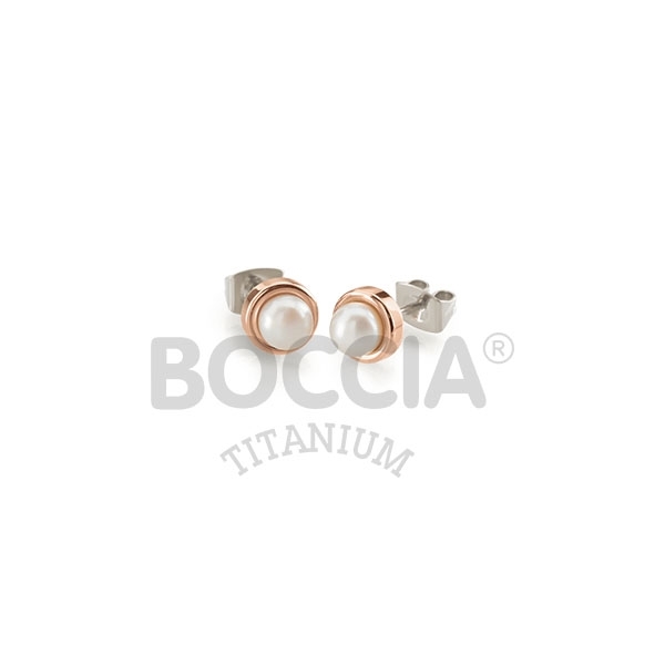 Titánové náušnice s perličkou BOCCIA® 0594-03