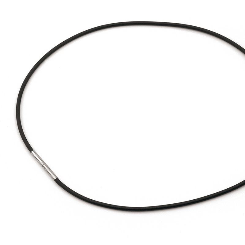 Čierna kožená šnúrka na krk BOCCIA® 0801-0140, dĺžka 40 cm
