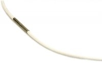Biela kožená šnúrka na krk BOCCIA® 0801-0242, dĺžka 42 cm