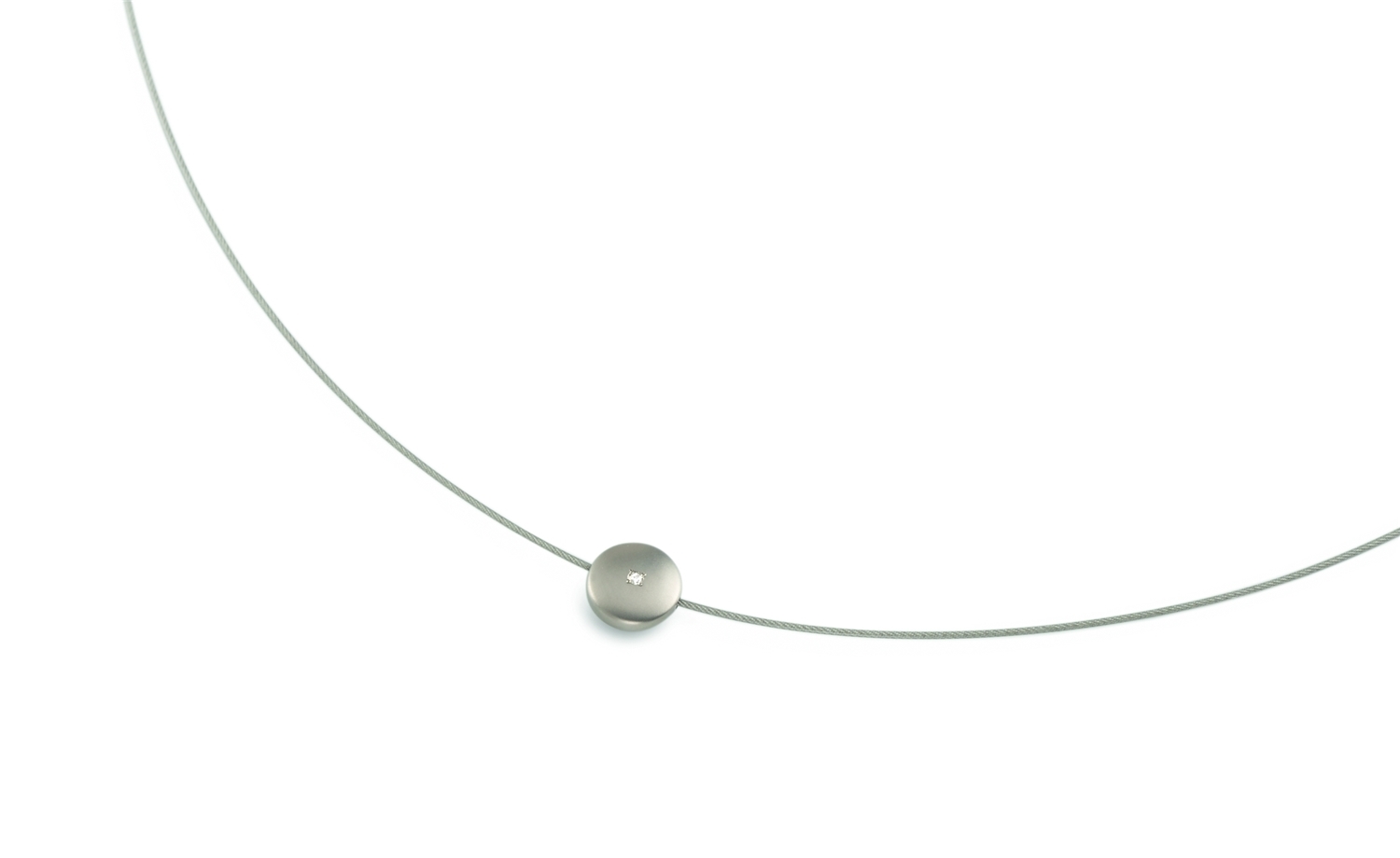Titánový náhrdelník s diamantom BOCCIA® 08010-01