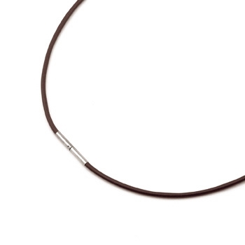 Hnedá kožená šnúrka na krk BOCCIA® 0805-0142, dĺžka 42 cm