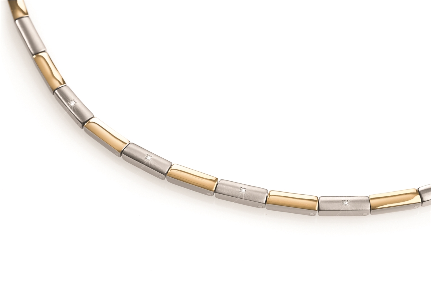 Titánový náhrdelník BOCCIA® s diamantmi 0866-04