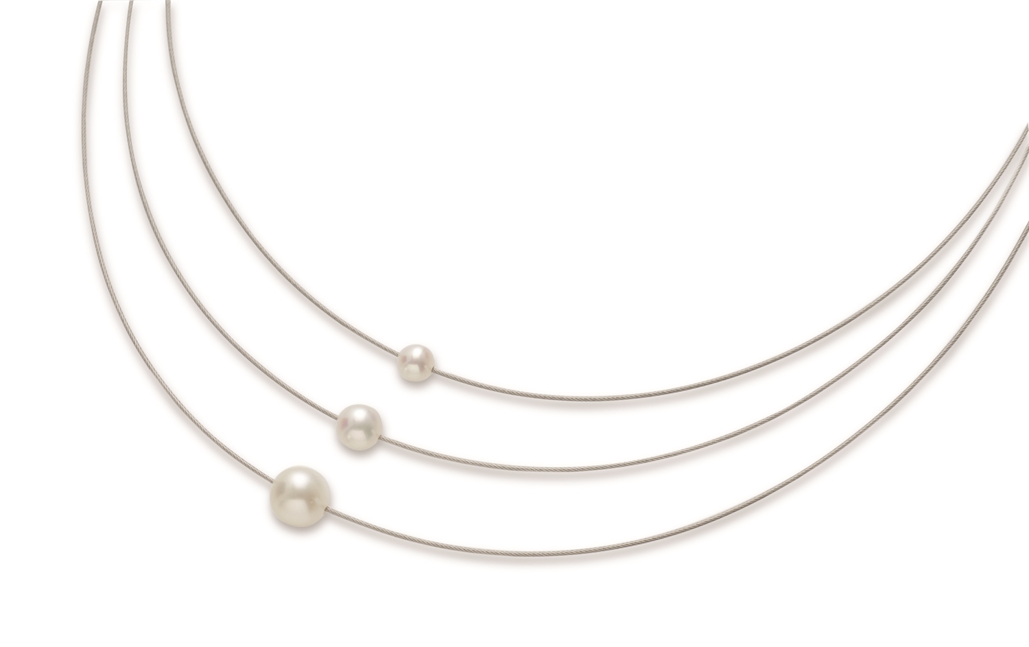 Titánový náhrdelník BOCCIA® s perličkami 0874-01