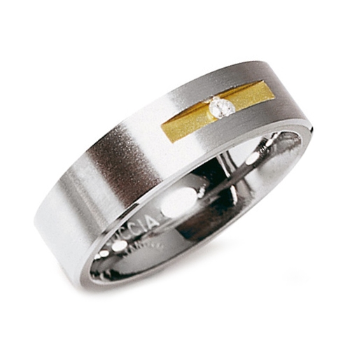 Titánový snubný prsteň s diamantom BOCCIA® 0101-08