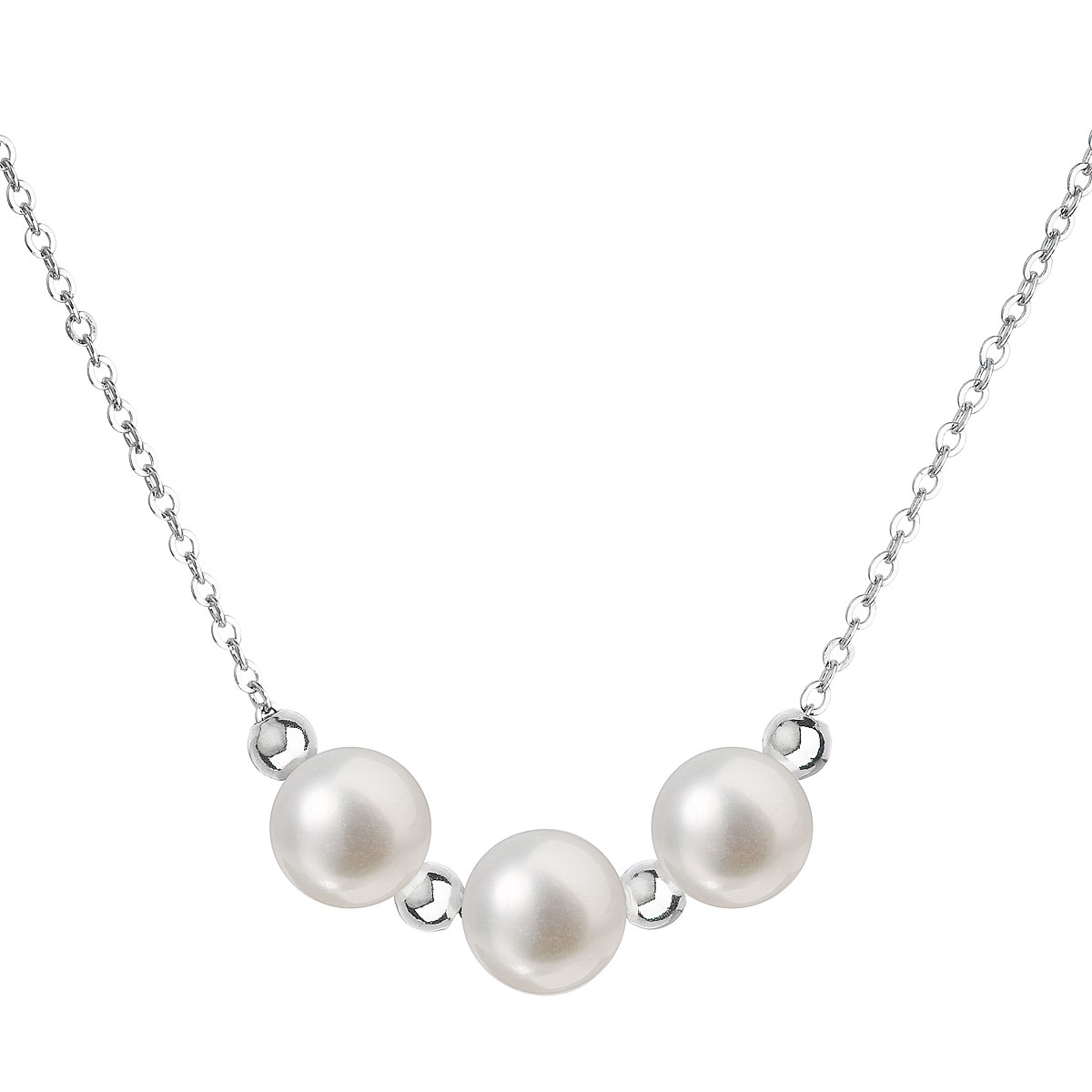 Perlový náhrdelník se 3mi říčními perlami EG4220