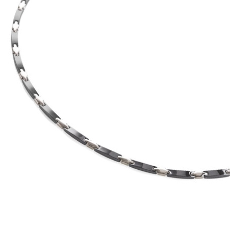 Titánový náhrdelník BOCCIA® s čiernou keramikou 0869-02