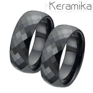 Keramický snubní prsten šíře 8 mm KM1002