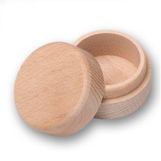 Šperky4U Kulatá dřevěná krabička, průměr 47,5 mm - KRD02