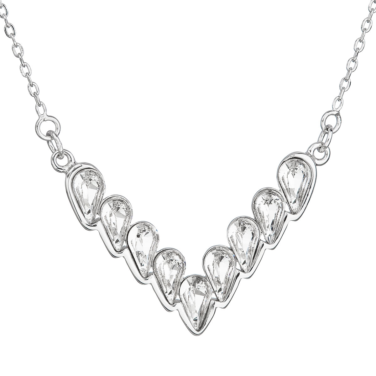 Stříbrný náhrdelník s Crystals from Swarovski® EG4041