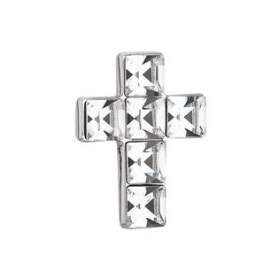 EVOLUTION GROUP CZ Stříbrný přívěšek křížek s krystaly Crystals from Swarovski® Crystal - 34236.1