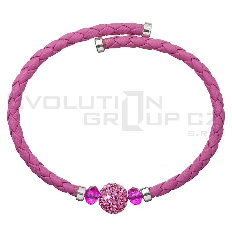 Náramok s kryštálmi Crystals from Swarovski ® ružový