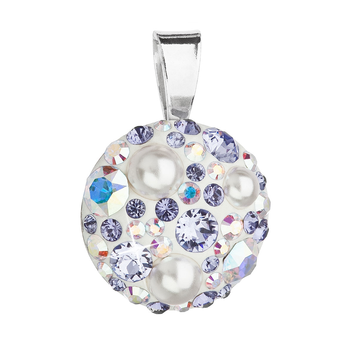 Strieborný prívesok s kameňmi Crystals from Swarovski ® Tanzanite AB