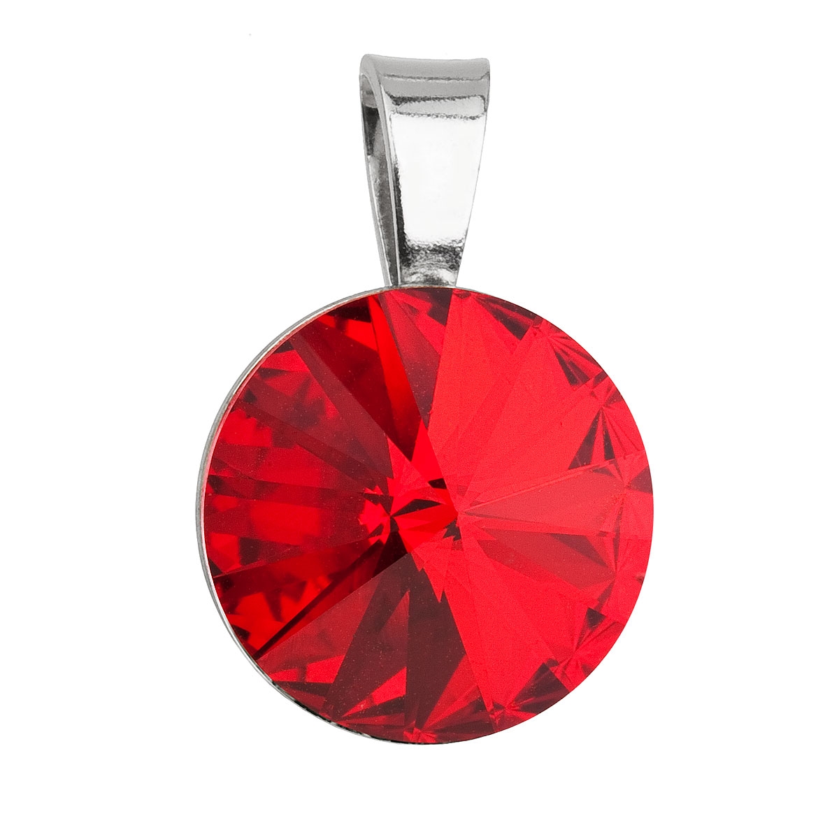 Strieborný prívesok s kryštálom Crystals from Swarovski ®, Red