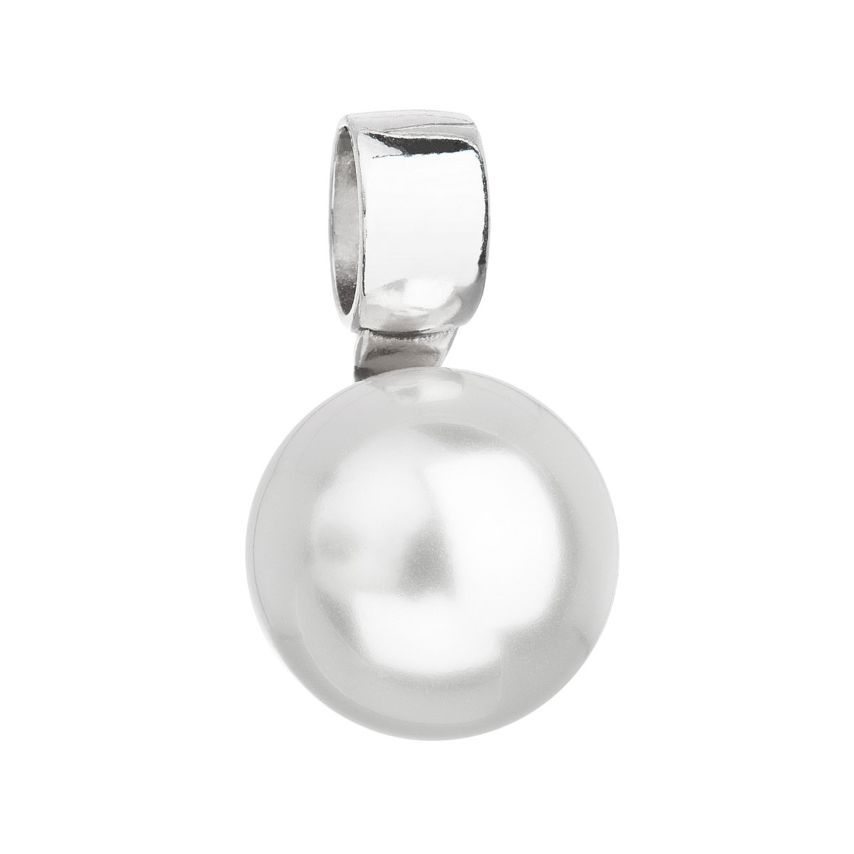Strieborný prívesok s perlou Crystals from Swarovski ®