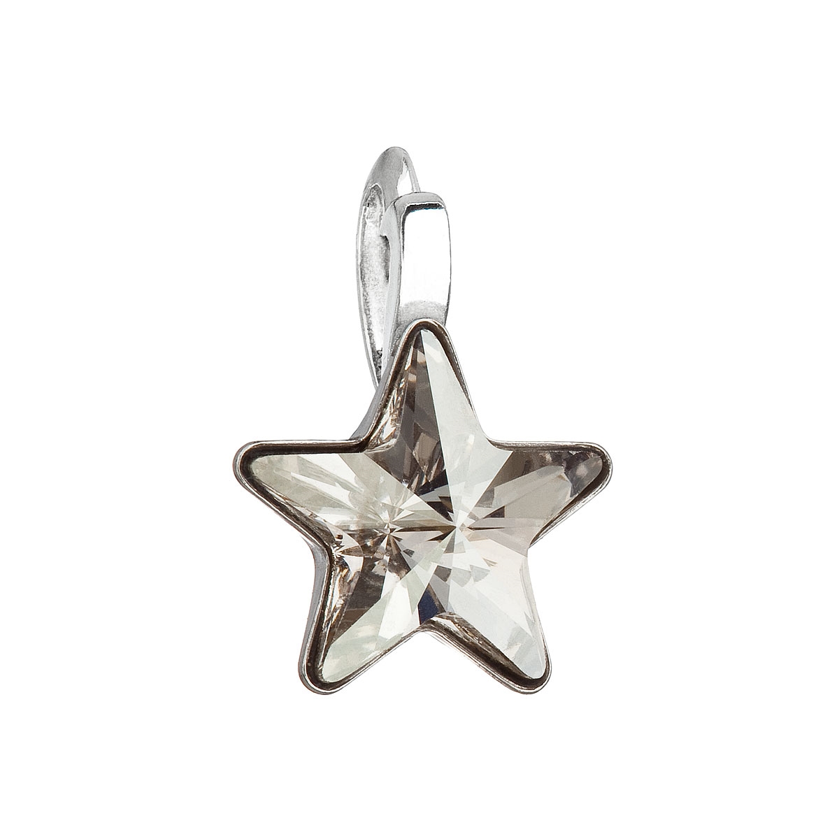 Strieborný prívesok hviezda s kameňom Crystals from Swarovski ® Silver Shade