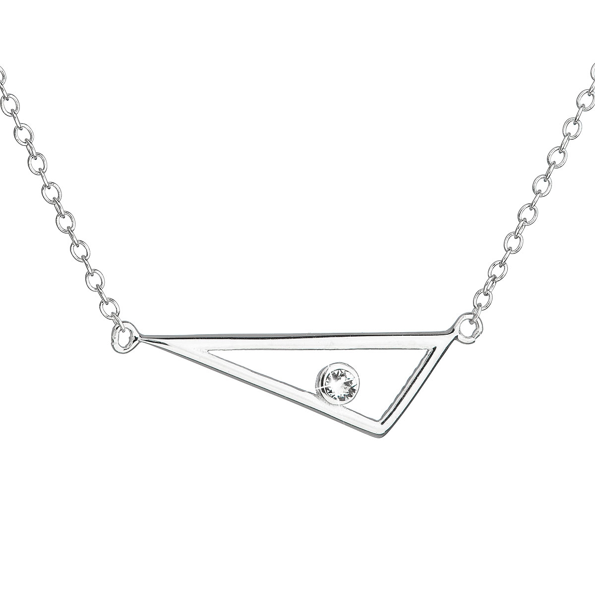 Strieborný náhrdelník tojúhelník s Crystals from Swarovski ®