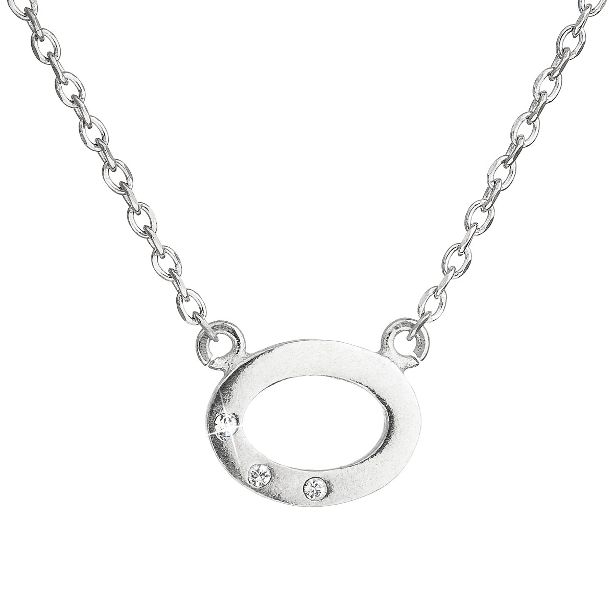 Strieborný náhrdelník s Crystals from Swarovski ® Crystal
