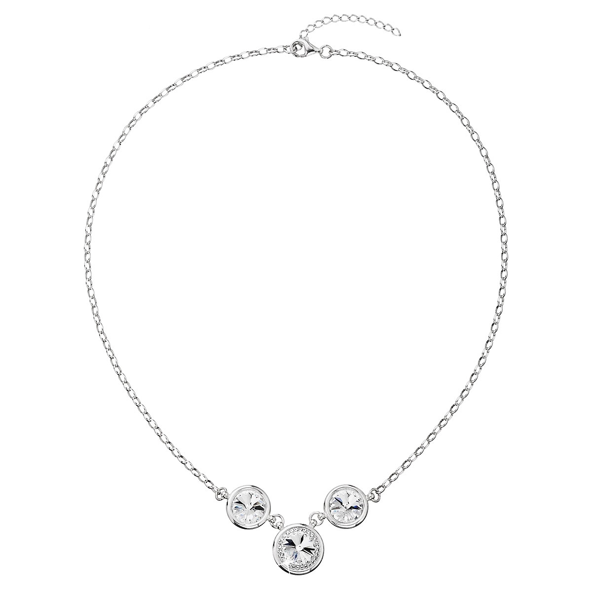 Strieborný náhrdelník s kameňmi Crystals from Swarovski ®