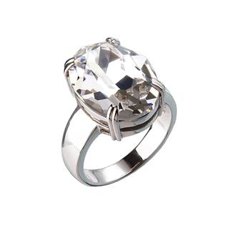 EVOLUTION GROUP CZ Stříbrný prsten s kamenem Crystals from Swarovski® Crystal - velikost 54 - 35802.1