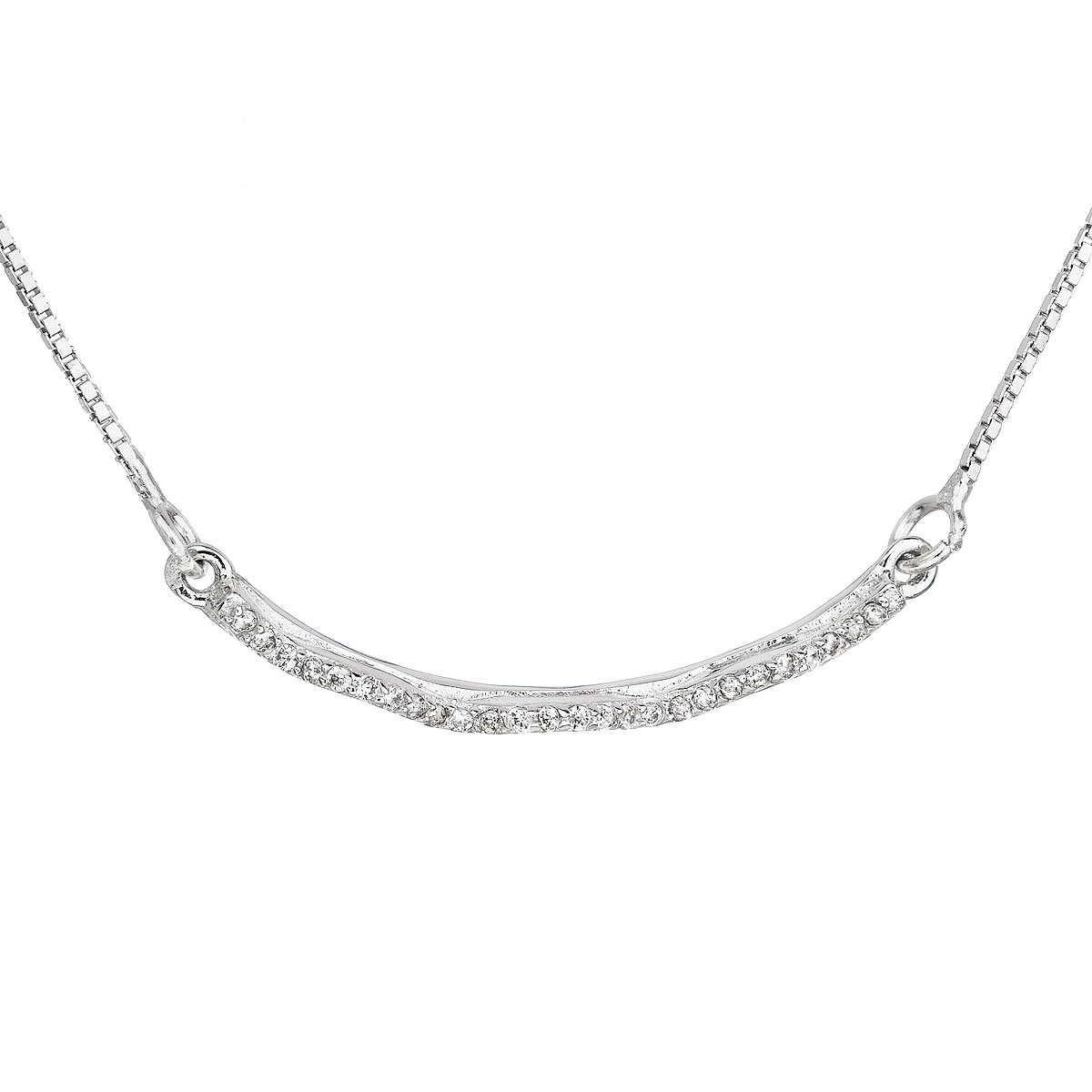 Stříbrný náhrdelník se zirkony EG4075