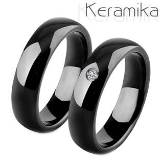 Keramický snubní prsten černý KM1000