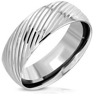 Šperky4U Ocelový prsten, šíře 8 mm - velikost 65 - OPR1795-8-65