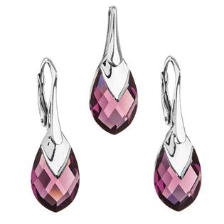 EVOLUTION GROUP CZ Souprava stříbrných šperků kameny s Crystals from Swarovski® AMETHYST - 39169.4 amethyst