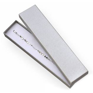 KR0325-ST Dárková krabička na náramek - stříbřitě šedá