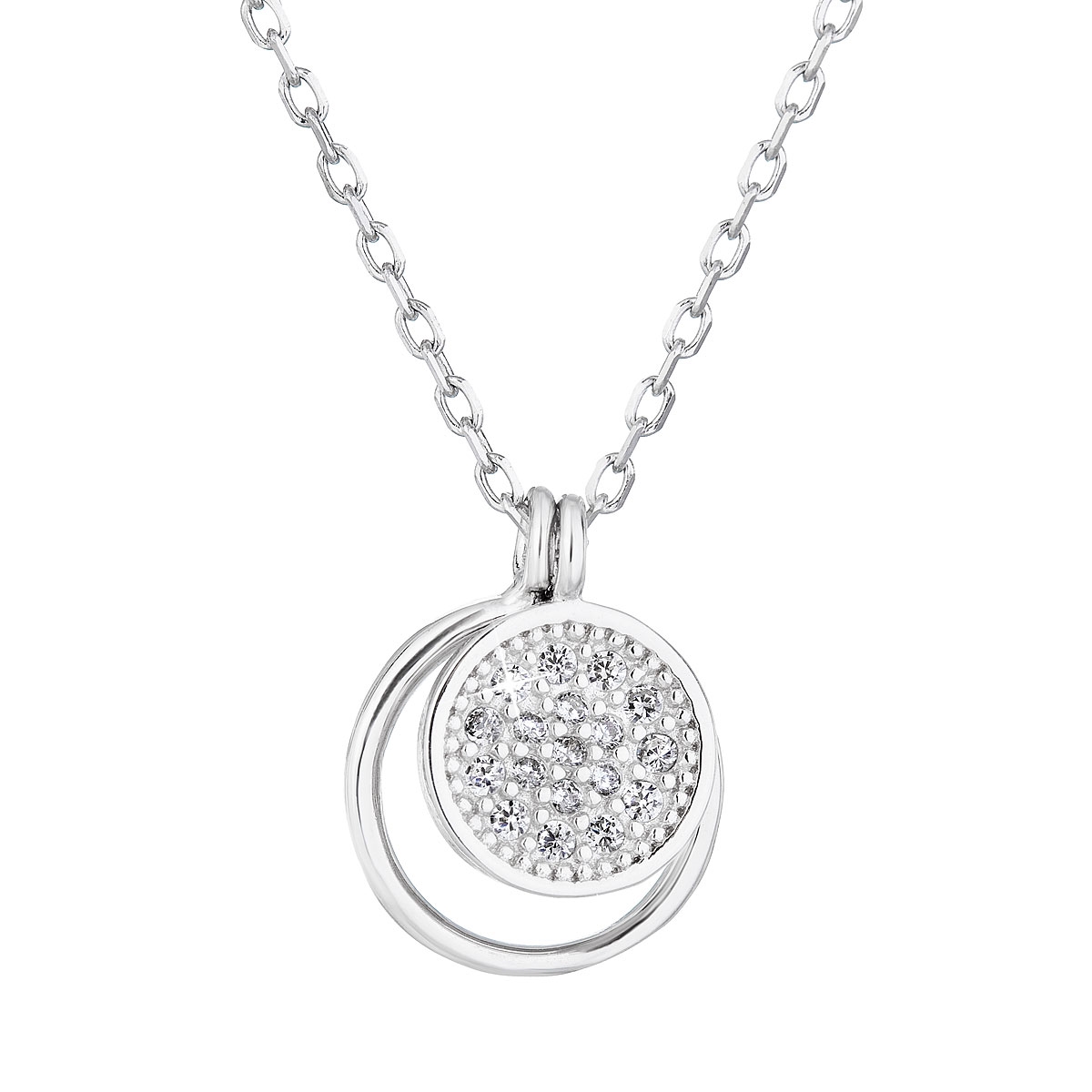 Stříbrný náhrdelník s kolečky EG4245