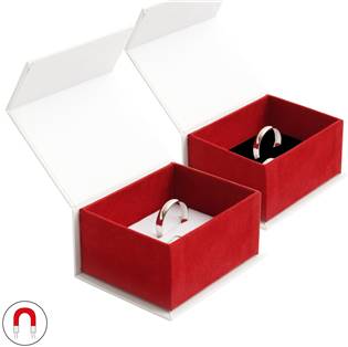 Šperky4U Dárková krabička na snubní prsteny, magnetické zavírání - KR0333-R