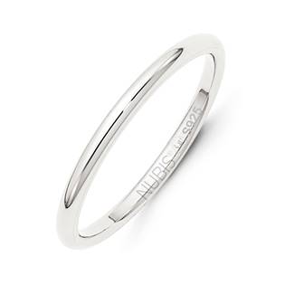NB101 Stříbrný snubní prsten šíře 2 mm