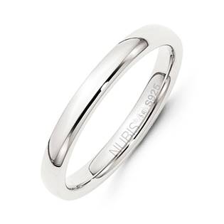 NUBIS® NB101-3 Stříbrný snubní prsten šíře 3 mm - velikost 51 - NB101-3-51