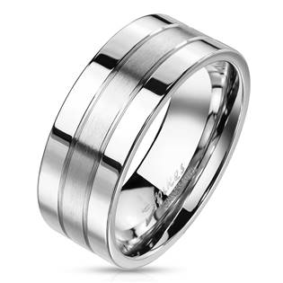 Šperky4U OPR1406 Pánský snubní prsten šíře 8 mm - velikost 65 - OPR1406-8-65