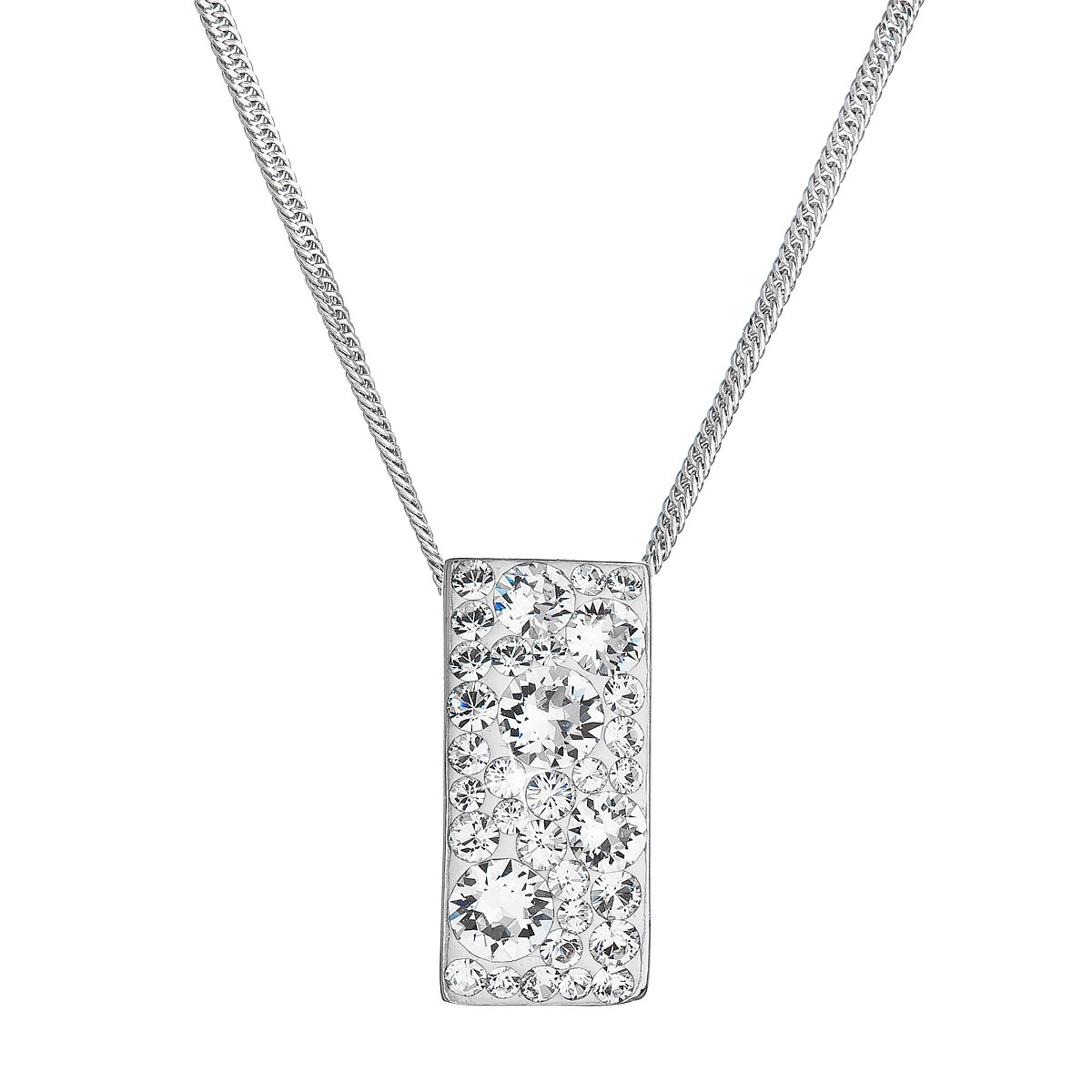 Stříbrný náhrdelník se Swarovski krystaly, Crystal EG4257-CR