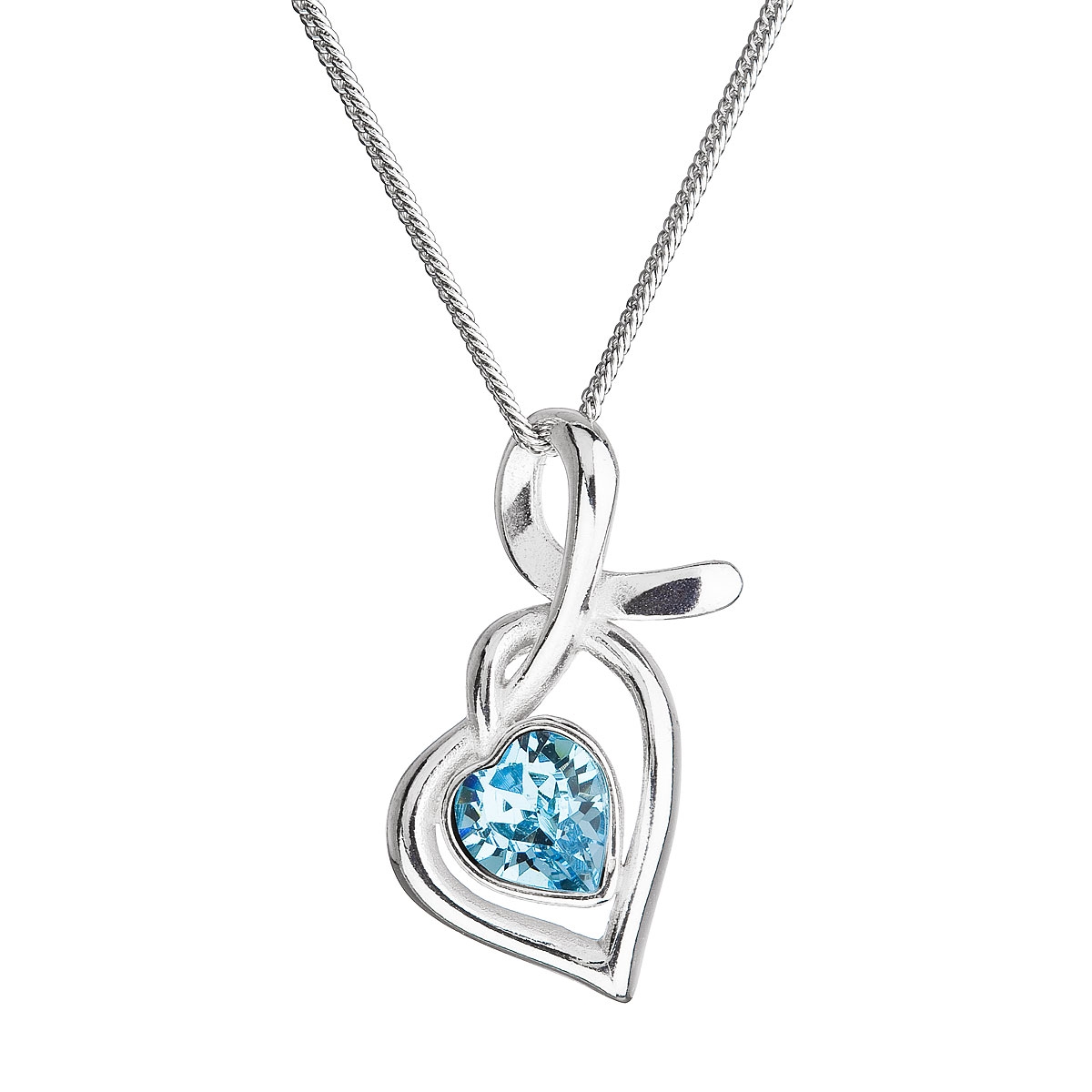 Stříbrný náhrdelník se Swarovski krystalem EG4256-Q