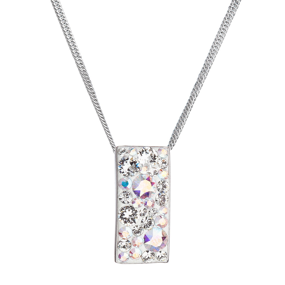 Stříbrný náhrdelník se Swarovski krystaly, AB EG4257-AB